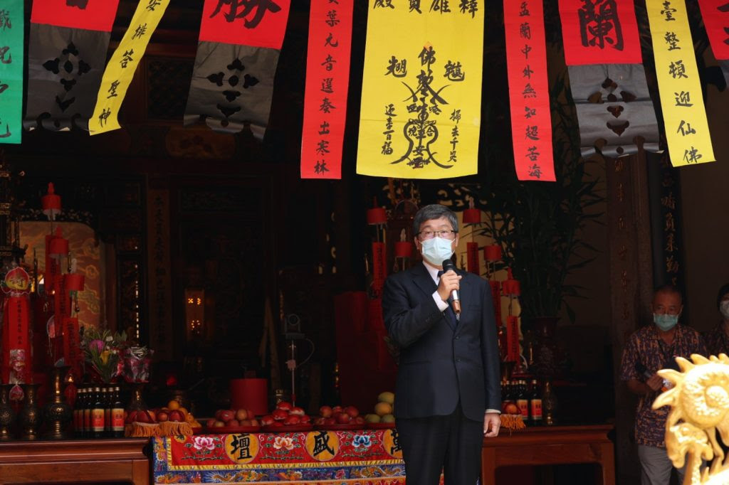 「2021義民文化祭」總統蔡英文出席慶祝大典，客家委員會主任楊長鎮陪同，讚揚義民精神 !