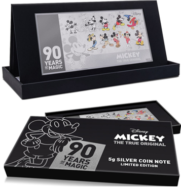 台銀迪士尼米奇鼠90週年紀念銀鈔幣，紀念上市！