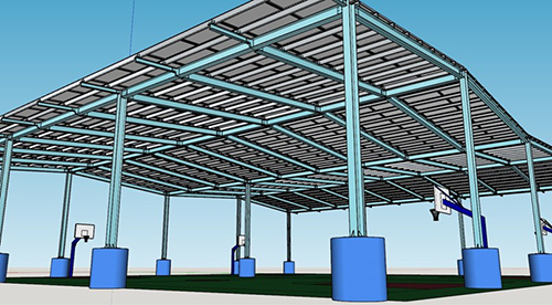 台中市大雅區三和公園全場籃球場將興建太陽能光電屋頂-一年約可產生33萬度發電量
