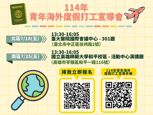 114年度假打工宣導說明會 啟動海外蛻變旅程